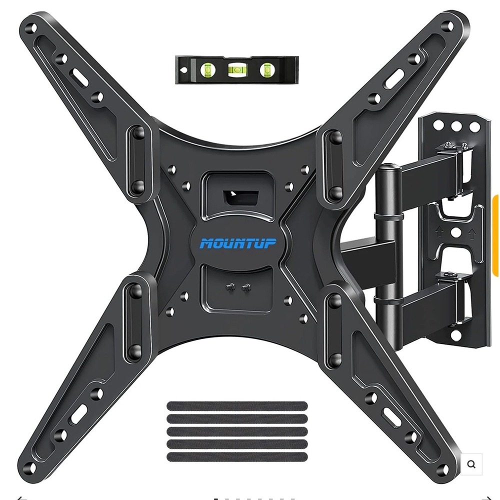 MOUNTUP Full Motion TV Wall Mount Swivel‎ Tilt Extension Black